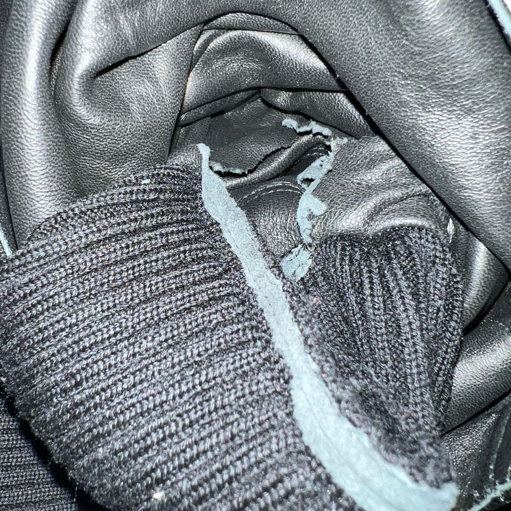 CHANEL 21B Quilted Leather Knit Sock Socks Out High Over Knee Tall Boots 39 - Picture 8 of 10